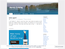 Tablet Screenshot of merelyexisting.wordpress.com