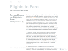 Tablet Screenshot of flightstofaro.wordpress.com