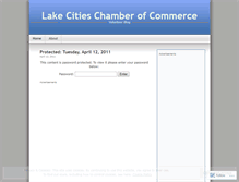 Tablet Screenshot of lakecitieschamber.wordpress.com