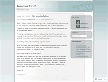 Tablet Screenshot of goodtwineviltwin.wordpress.com