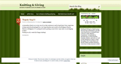 Desktop Screenshot of knittingandgiving.wordpress.com