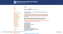 Desktop Screenshot of healthliteracywisconsin.wordpress.com