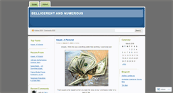 Desktop Screenshot of belligerentandnumerous.wordpress.com