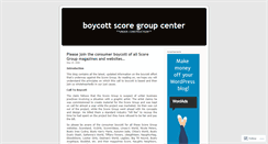 Desktop Screenshot of boycottscoregroup.wordpress.com