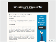 Tablet Screenshot of boycottscoregroup.wordpress.com