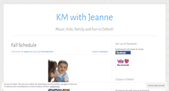 Desktop Screenshot of kmwithjeanne.wordpress.com