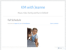 Tablet Screenshot of kmwithjeanne.wordpress.com