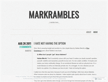 Tablet Screenshot of markrambles.wordpress.com