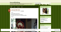 Desktop Screenshot of iowasthinking.wordpress.com