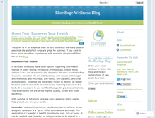 Tablet Screenshot of bluesagewellness.wordpress.com