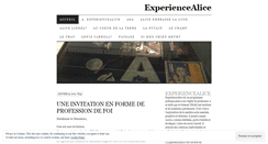 Desktop Screenshot of experiencealice.wordpress.com