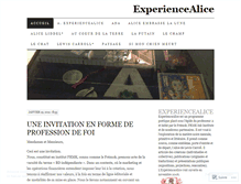 Tablet Screenshot of experiencealice.wordpress.com