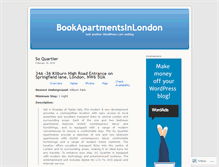 Tablet Screenshot of bookapartmentsinlondon.wordpress.com