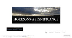 Desktop Screenshot of horizonsofsignificance.wordpress.com