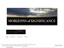Tablet Screenshot of horizonsofsignificance.wordpress.com