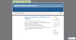 Desktop Screenshot of corejavadev.wordpress.com