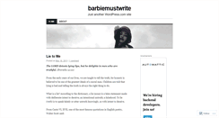 Desktop Screenshot of barbiemustwrite.wordpress.com