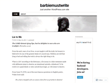 Tablet Screenshot of barbiemustwrite.wordpress.com