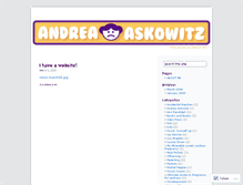 Tablet Screenshot of andreaaskowitz.wordpress.com