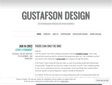 Tablet Screenshot of gustafsondesign.wordpress.com