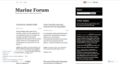 Desktop Screenshot of marineforum.wordpress.com