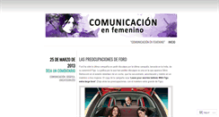 Desktop Screenshot of comunicacionenfemenino.wordpress.com