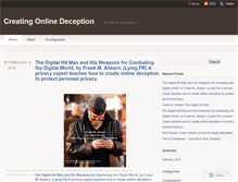 Tablet Screenshot of creatingonlinedeception.wordpress.com