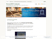 Tablet Screenshot of mnulibrary.wordpress.com