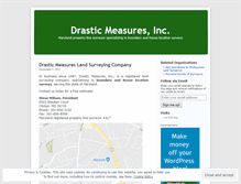 Tablet Screenshot of drasticmeasuresinc.wordpress.com