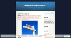 Desktop Screenshot of foreclosuresphilippines.wordpress.com