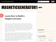 Tablet Screenshot of magneticgenerator1.wordpress.com