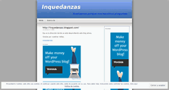 Desktop Screenshot of inquedanzas.wordpress.com