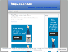 Tablet Screenshot of inquedanzas.wordpress.com