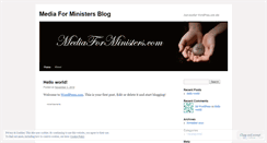 Desktop Screenshot of mediaforministers.wordpress.com