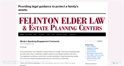 Desktop Screenshot of felintonelderlawandestateplanning.wordpress.com