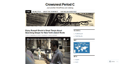 Desktop Screenshot of crowsnestc.wordpress.com