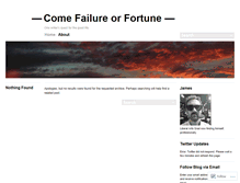 Tablet Screenshot of comefailureorfortune.wordpress.com