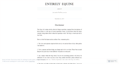 Desktop Screenshot of entirelyequine.wordpress.com