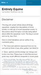 Mobile Screenshot of entirelyequine.wordpress.com