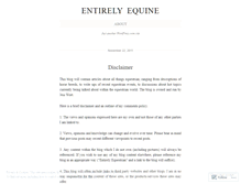 Tablet Screenshot of entirelyequine.wordpress.com