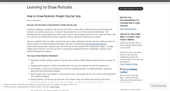 Desktop Screenshot of learningtodrawportraits.wordpress.com