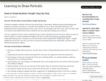 Tablet Screenshot of learningtodrawportraits.wordpress.com