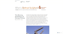 Desktop Screenshot of abstractsculpture.wordpress.com