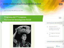 Tablet Screenshot of centrodeestudiosdepoblacion.wordpress.com