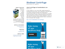 Tablet Screenshot of biodieselcentrifuge.wordpress.com