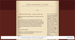 Desktop Screenshot of kingsolomonscourt.wordpress.com