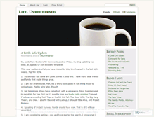 Tablet Screenshot of lifeunrehearsed.wordpress.com