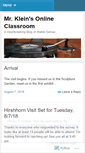 Mobile Screenshot of mrklein.wordpress.com