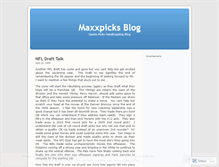 Tablet Screenshot of maxxpicks.wordpress.com