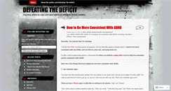 Desktop Screenshot of defeatingthedeficit.wordpress.com